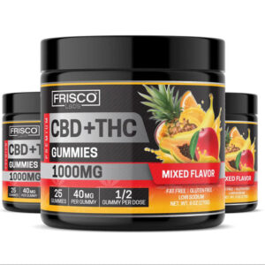 CBD+THC Gummies, Mix Flavor – 1000mg | 25 PCS Gummies