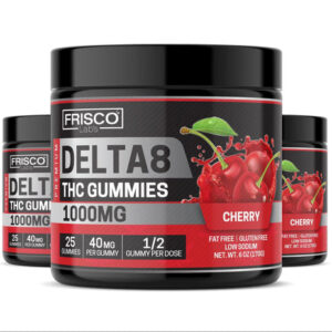 Delta 8 Gummies, Cherry – 1000mg | 25 PCS Gummies