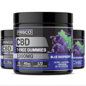 T-Free CBD Gummies, Blue Raspberry – 1000mg | 25 Pcs Gummies (Sold Out)