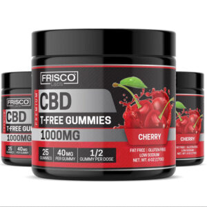T-Free CBD Gummies, Cherry – 1000mg | 25 Pcs Gummies (Sold Out)