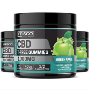 T-Free CBD Gummies, Green Apple – 1000mg | 25 Pcs Gummies (Sold Out)