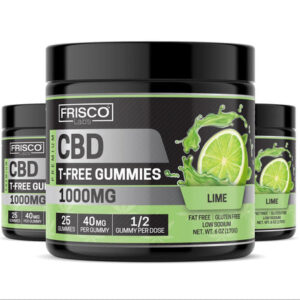 T-Free CBD Gummies, Lime – 1000mg | 25 Pcs Gummies