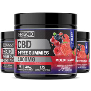 T-Free CBD Gummies, Mix Flavor Sleep – 1000mg | 25 Pcs Gummies