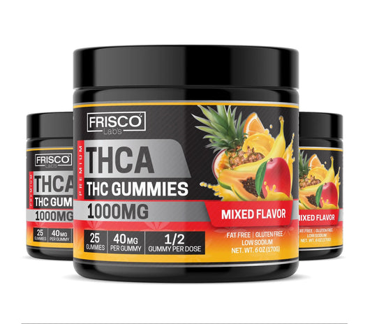 THCA Gummies, Mix Flavor – 1000mg | 25 Pcs Gummies